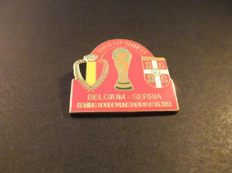 World Cup qualification football 2013, Belgium-Serbia ( Koning Boudewijn Stadion) uitslag 2-1 rood